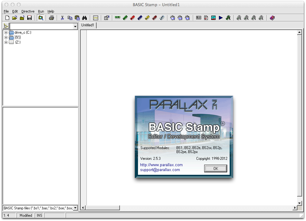 Basic stamp editor parallax 2.5